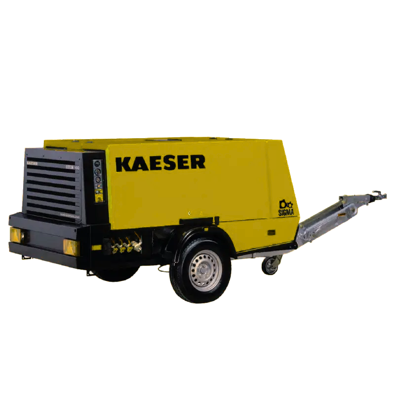 Kaeser M80-100, compresor portátil de alto rendimiento para tareas industriales exigentes.