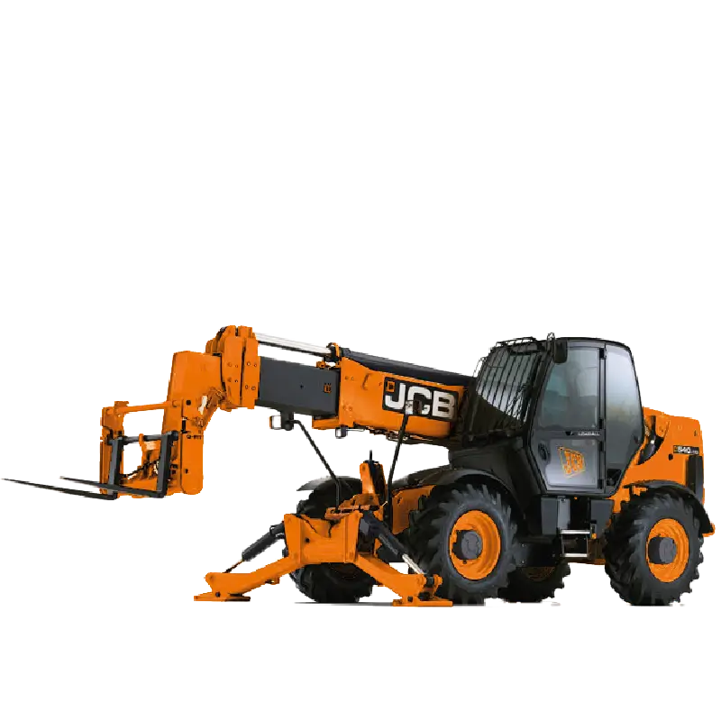 Equipo 540-170 con brazo extensible elevado, ideal para carga y posicionamiento de materiales en altura en entornos industriales